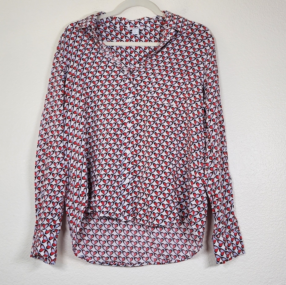 CAROLINA BELLE Heart Patterned Top XL